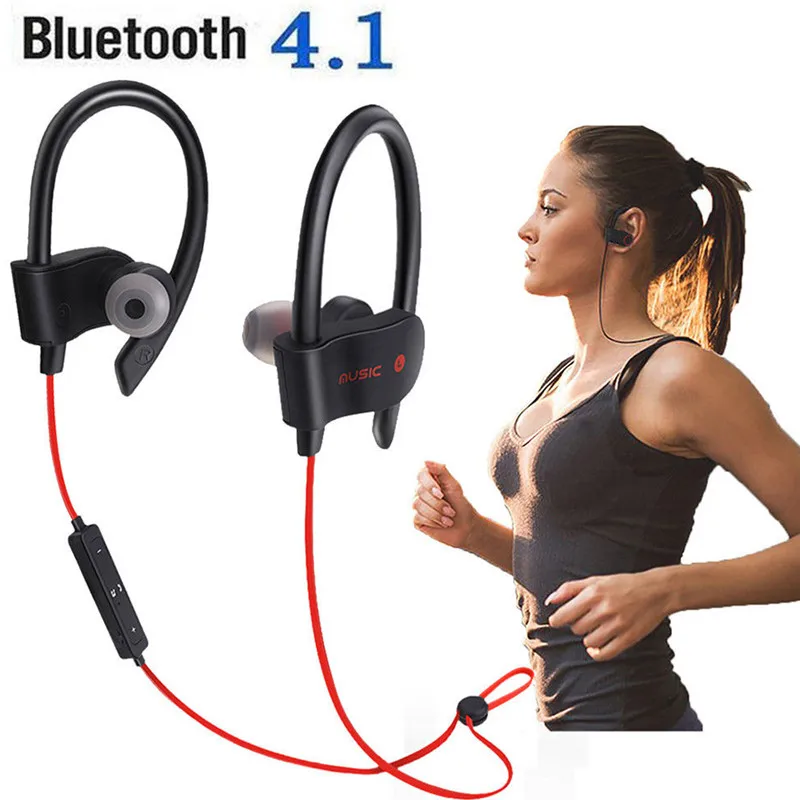 

Bluetooth 4.1Sports Headset Waterproof Sport Wireless Headphones Sweatproof Stereo Earbuds Earphone