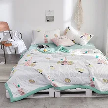 Новые постельные принадлежности летнее одеяло s покрывало Твин Полный королевские одеяла Тонкий плед один двойной кровать Стёганое одеяло для спальни одеяло для дома фрукты