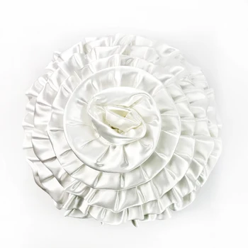 

DIA 40cm luxury round flower case for pillow thicken silk multi layer floral cushion cover sofa pillowcase decorative
