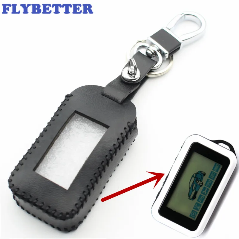 Чехол для ключей FLYBETTER из натуральной кожи 4B StarLine E60/E90/E63/E93/E95/E66/E96 двусторонняя