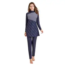 Мусульманские консервативные женские купальные костюмы купальники с шапкой элегантная пляжная одежда с шапкой из трех частей купальный костюм Burkinis одежда