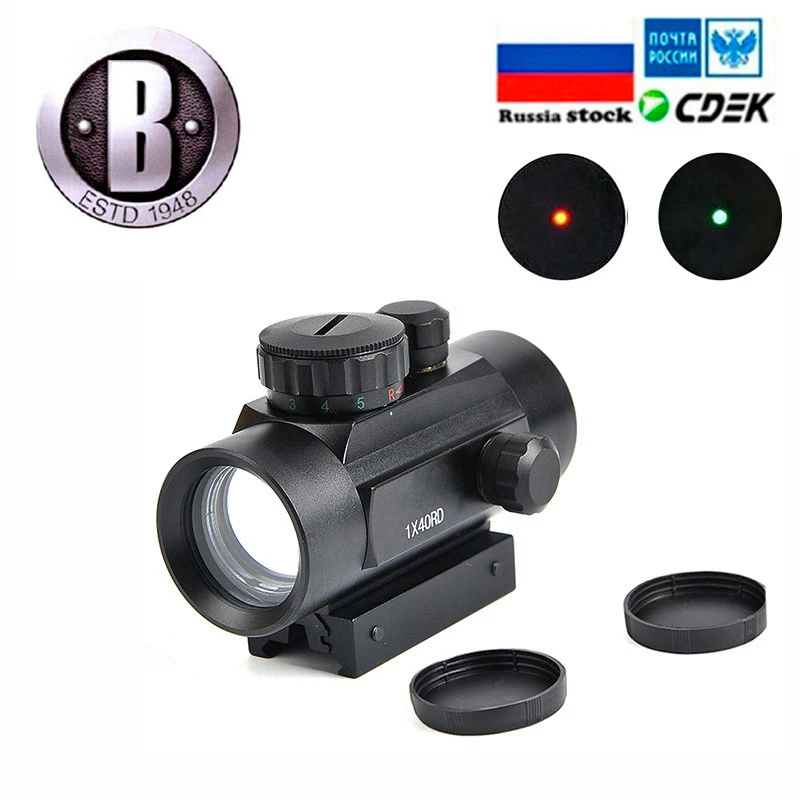 BU 1x40 2x40 3x44 بندقية نطاق الأحمر الأخضر البصر نقطة مضيئة Rangefinder الصيد الصيد نطاق 11 مللي متر و 20 مللي متر ويفر السكك الحديدية