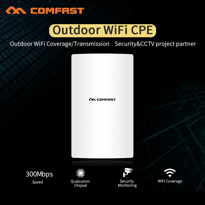 

2019 comfast outdoor high power wireless bridge CPE 300Mbps wifi router AP 3km Long transmission wi-fi signal amplifier repeater