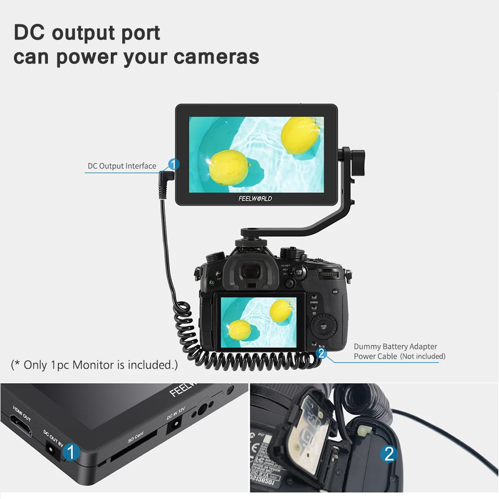 FEELWORLD F6 Plus полевой монитор 5,5 дюйма для Canon sony Nikon DSLR камера видеокамера для DJI Zhiyun стабилизатор Feiyu стабилизатор
