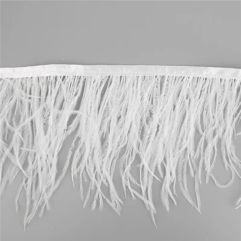 10-15 см 10 метров натуральный страусовый шарф из перьев ленты для DIY юбка платье Шитье вечерние крафтовое перо украшения ювелирных изделий