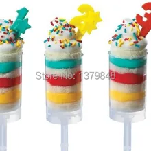 10 шт. Прозрачный Торт Push Up торт Push контейнеры для кексов, торт форма для изготовления мороженого