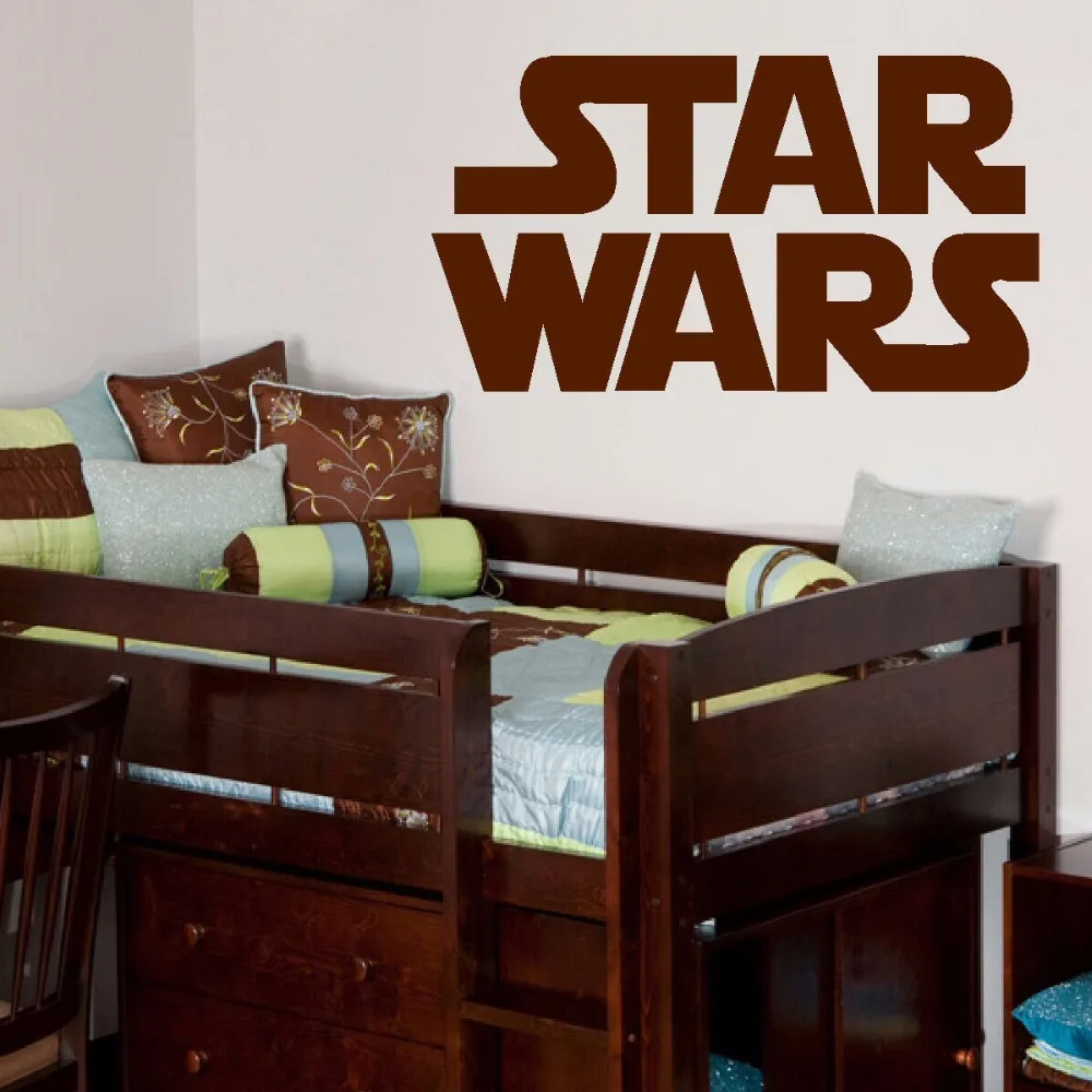 Large Star Wars Starwars Logo Childrens Bedroom Wall Mural