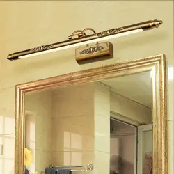 Классическая античная латунь светодиодный настенные светильники в Ванная комната с поворотным кронштейном над зеркала подсветка для