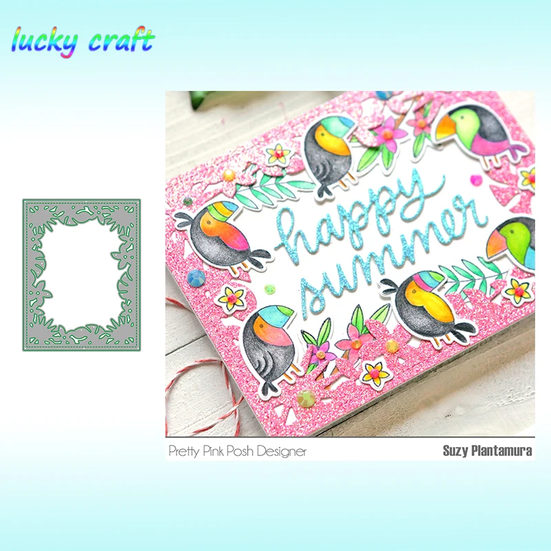

Summer flowers frame Metal Cutting Dies for DIY Scrapbooking Embossing Paper Card Album Decoration Crafts Dies Cut 2019