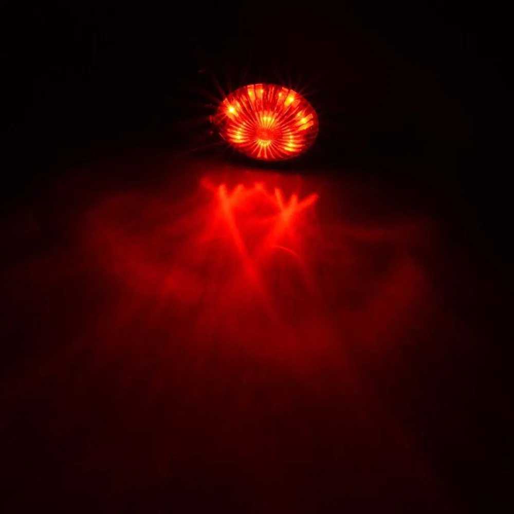 Хромированный корпус с красными линзами в стиле ретро на заказ светодиодный задний светильник Bates задний тормозной Стоп-светильник для Harley Cafe Racer Scrambler Fender lamp
