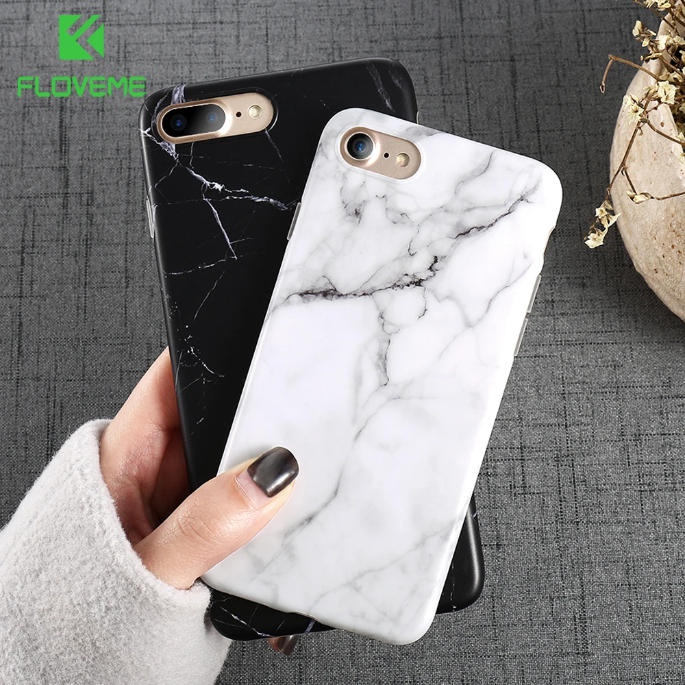 FLOVEME мраморный чехол для iPhone 6 6s 7 8 Plus роскошные мягкие силиконовые чехлы