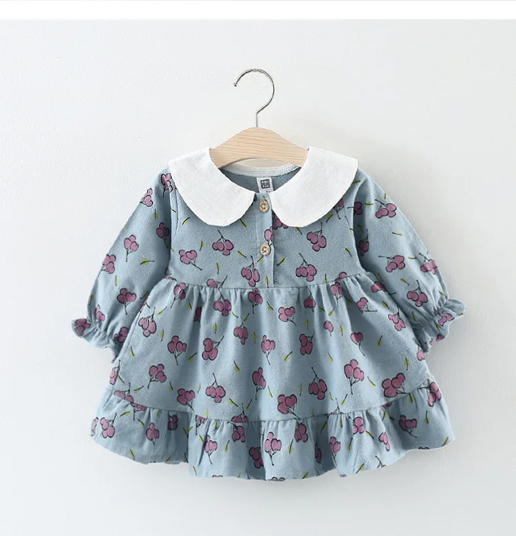 

2018 Autumn Toddler Girls Dress Cotton Long Sleeve Children Dress Fashion Kids Clothing