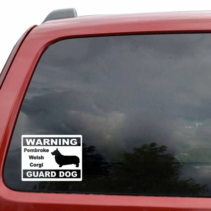 YJZT 15 см * 11 4 Pembroke Welsh Corgi Guard Dog Предупреждение Car наклейка черный/серебристый C2 3210|car