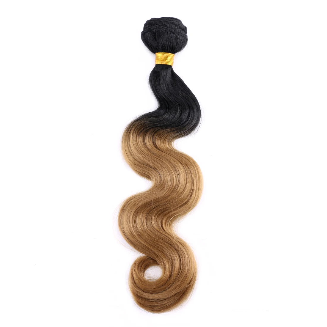 T1B/27 волосы цвета Омбре расширение 12-24 дюймов доступны пучки волн тела высокая температура завивка искусственных волос