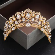 Princess Crown Tiara hair band Crystal rhinestone Ornament Diadem Prom Tiaras and Crowns for Wedding hair jewelry accessories
