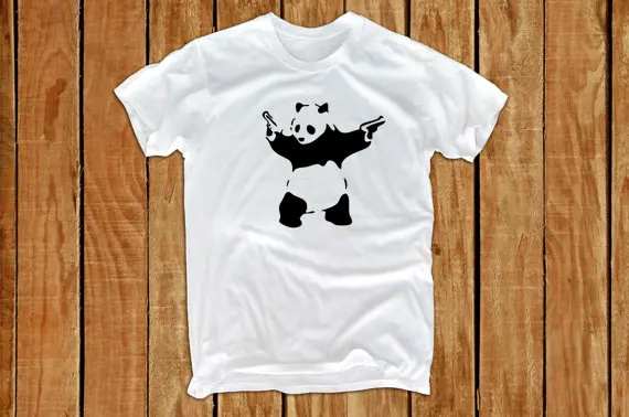 Бэнкси рубашка panda рубашка groomsmen персонализированные футболка Бэнкси искусства сделано на заказ настроить shirt-D176