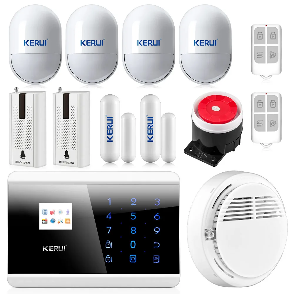 GSM Alarm Systems Security PSTN Home Burglar Alarm Fire Prptection Smoke detector Sensor Android