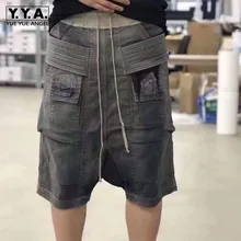 Высококачественные модные мужские Дамские Брюки с кулиской карманы, набедренный хоп свободные шорты мужские повседневные до колен мешковатые шорты