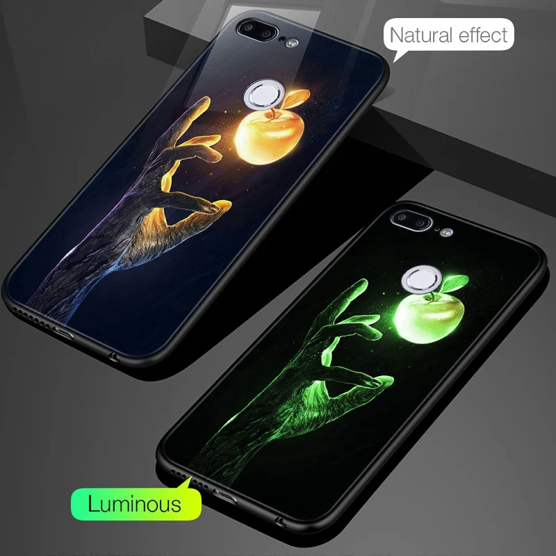 Luminous Tempered Glass Case On For Huawei P20 P10 Lite Mate 10 20 Lite Honor 9 9 Lite 10 8X Play 7C 7A Pro P Smart NOVA 3 Coque (34)