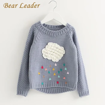 

Bear Leader Girls Clothing 2020 Winter Pullover Children Sweaters Cartoon Cloud Long Sleeve Outerwear O-neck Kids Knitwear
