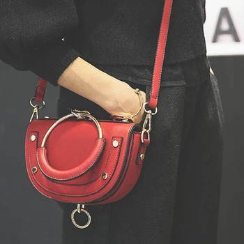 

Semi-cirle women's small cross-body handbag circusy brief fashion portable mini bag vintage all-match clamshell