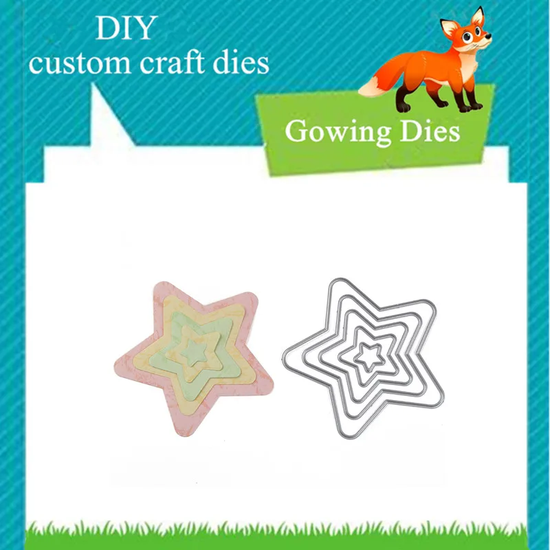 

Gowing Star Frame Set Metal Cutting Dies Stencils for DIY Scrapbooking Card Making 2019 new embossing craft die cut