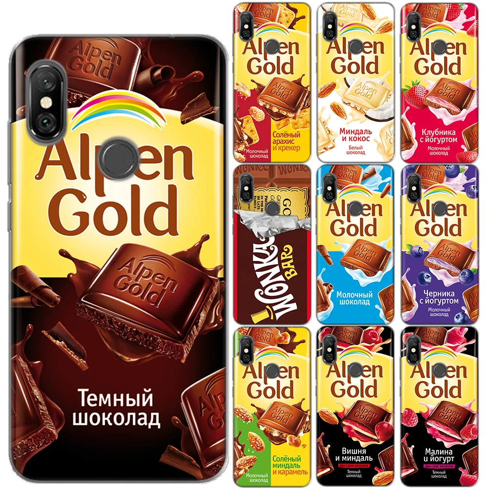 For Xiaomi Mi A1 A2 8 Lite 9 Pocophone F1 5X 6X Cover Funny Chocolate Russian Soft TPU Case Redmi 5 5A 6 Note 4 4X 7 Pro | Мобильные
