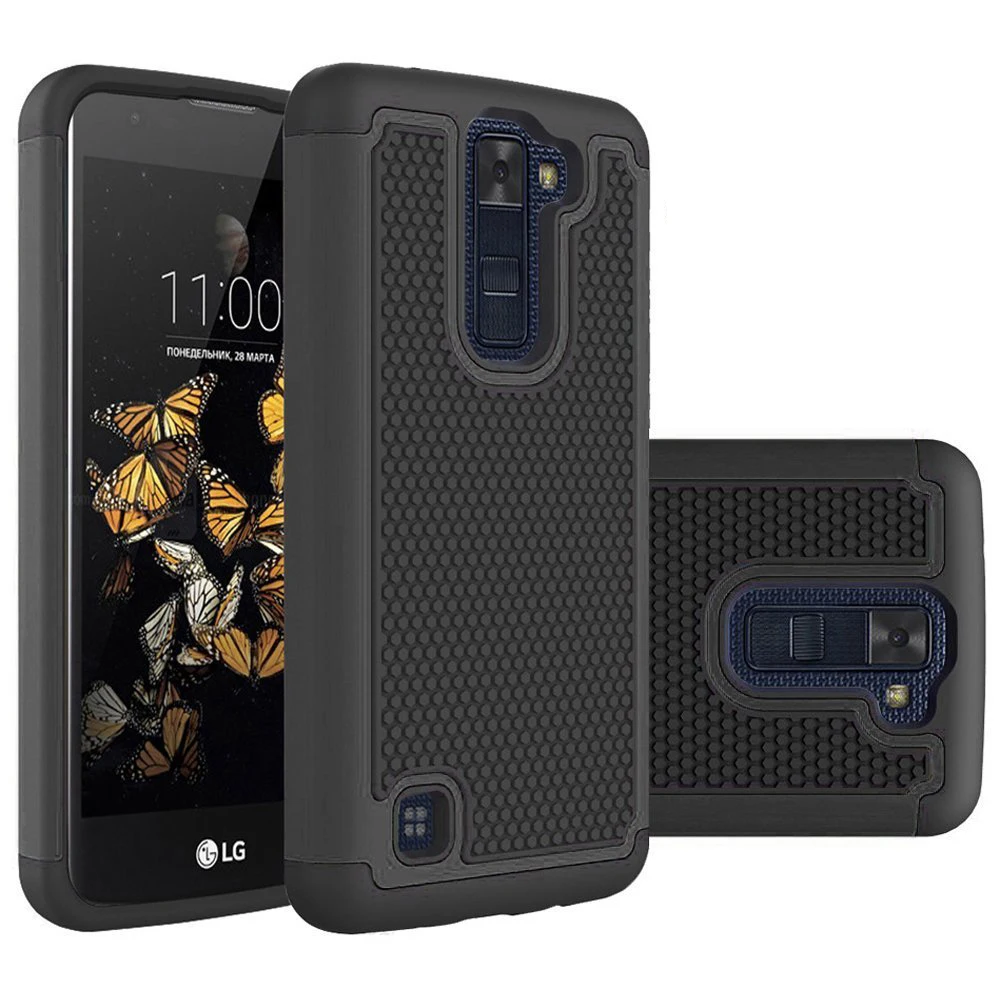 Ударопоглощающий двухслойный защитный чехол накладка для LG Phoenix 2/LG Escapte 3/LG K8