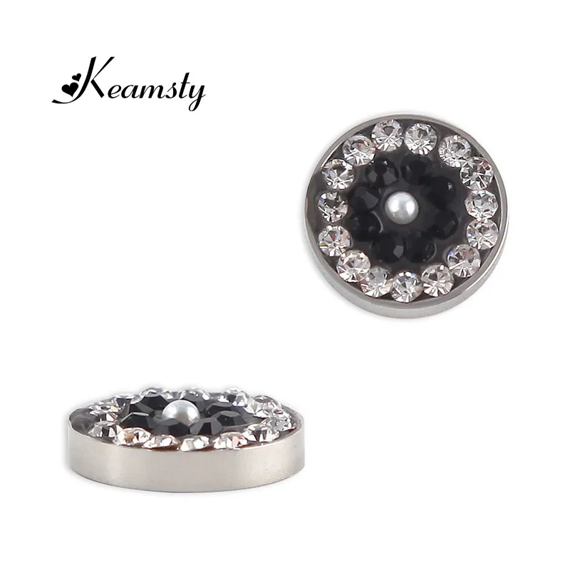 Keamsty Deluxe Midnight flor imán intercambiable 12mm Extra pequeño Moneda de acero inoxidable pulsera de cambio Keamsty Deluxe Midnight flor imán intercambiable 12mm Extra pequeño Moneda de acero inoxidable pulsera de cambio