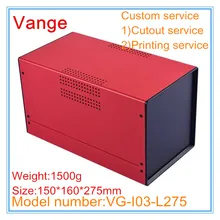 1 шт./партия металлический корпус для порошка 150*160*275 мм Четыре цвета доступны железные diy Распределительная коробка с ABS пластиковыми панелями для PCB проекта