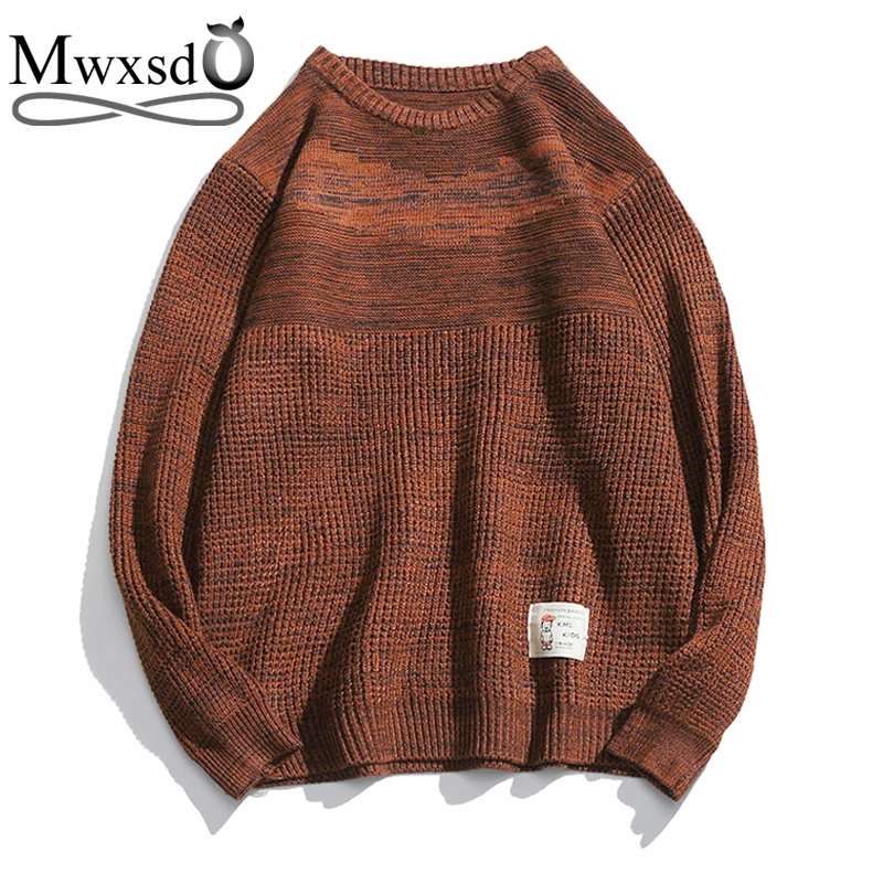 

Mwxsd Men Winter Sweater For Men Warm Cashmere Christmas pullover sweater male casual knitted O-Neck Pull Homme big size 4xl 5xl
