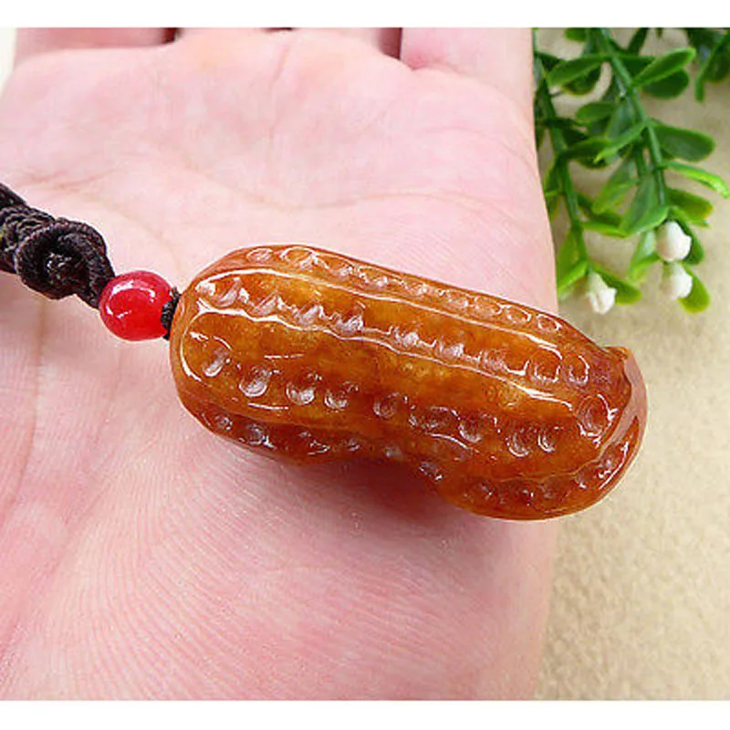 Красивый ледяной класс яркий Ping'an кулон арахис|peanut|pendant |