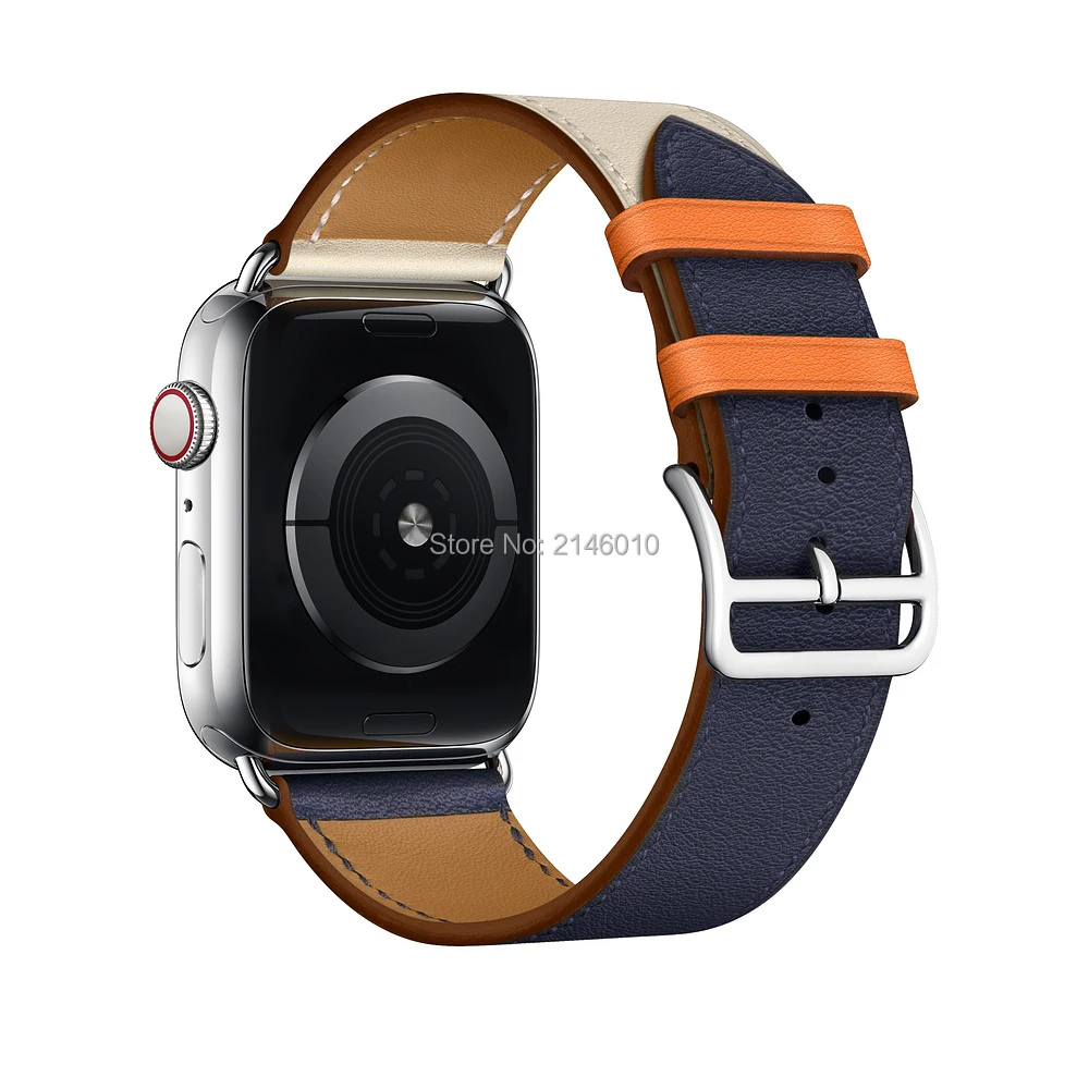 Кожаный двойной тур петля Напульсники браслет ремешок разноцветные ремешок для наручных часов для Apple Watch Series 5/4/3/2 40 мм/44 мм/38 мм/42