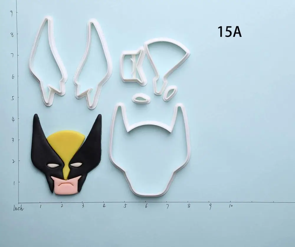 Супер герой Люди Икс для кексов, помадки набор из быстрорежущей инструментальной стали индивидуальный заказ 3D печатных печенье кухонная принадлежность для резки инструменты для украшения торта - Цвет: Xmen 5 inch