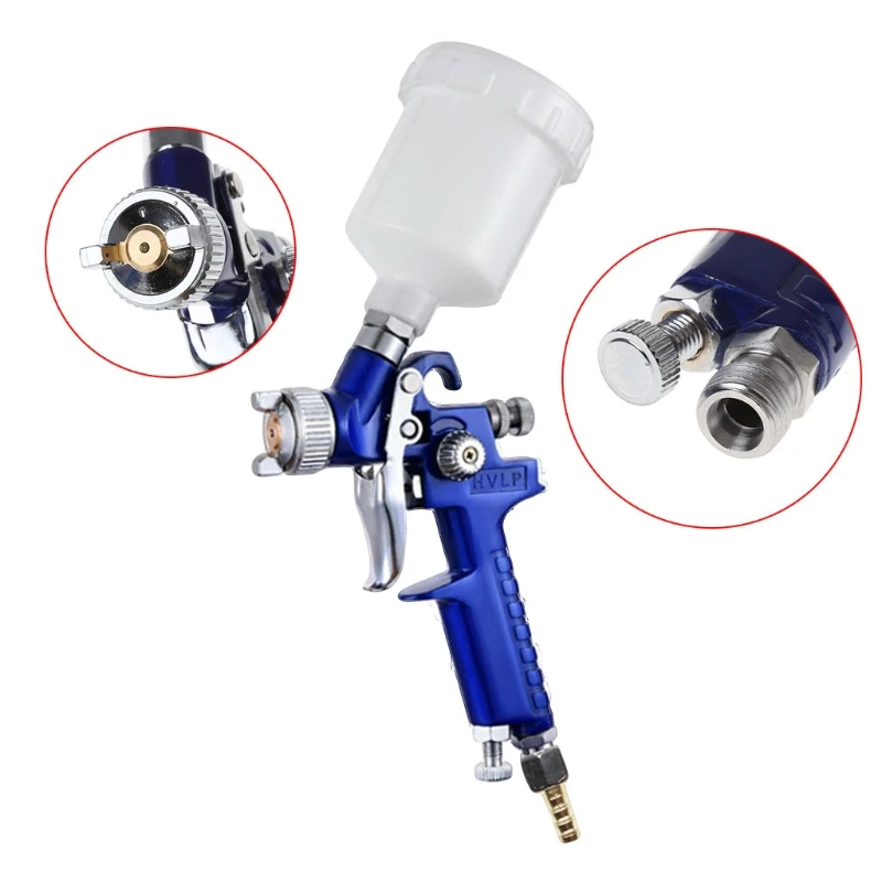 0.8mm Mini HVLP Air Paint Spray Gun Auto Car Detail Touch Up Sprayer