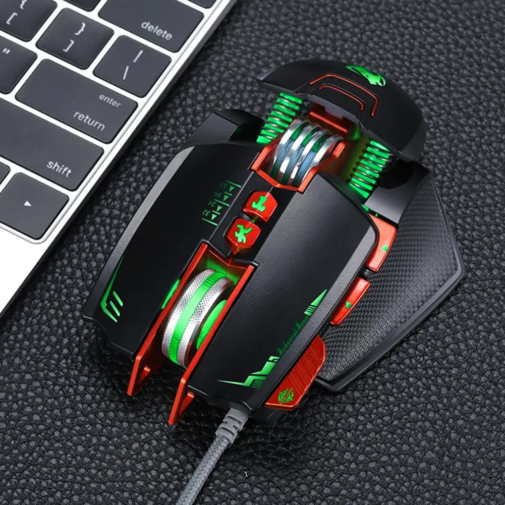 BEESCLOVER Механическая игровая Мышь USB Wired3200 точек на дюйм 8 кнопок оптическая игровая Мышь светодиодный для портативных ПК