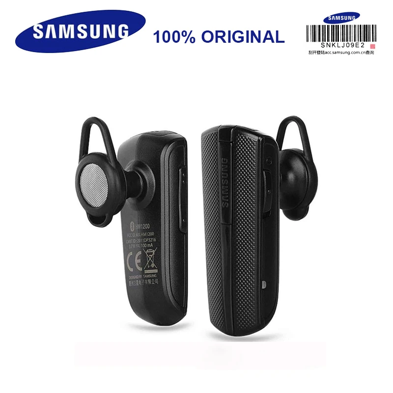 SAMSUNG HM1200 Беспроводные наушники с микрофоном, черные наушники-вкладыши для бизнеса, Bluetooth 3,0, поддержка телефонных звонков