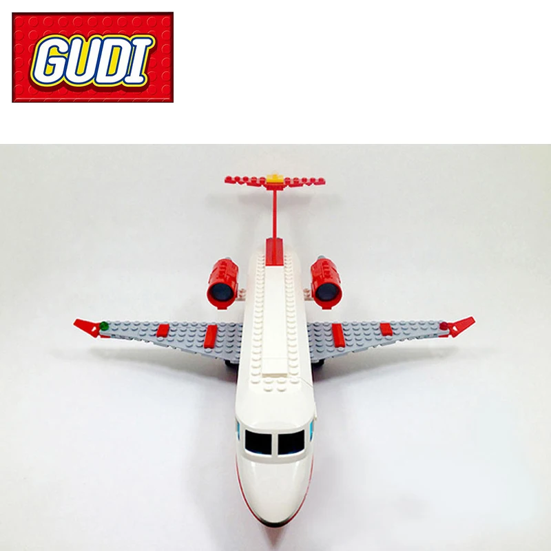 GUDI 8911 город VIP самолет 334 шт. наборы строительных блоков Детские Кирпичи DIY