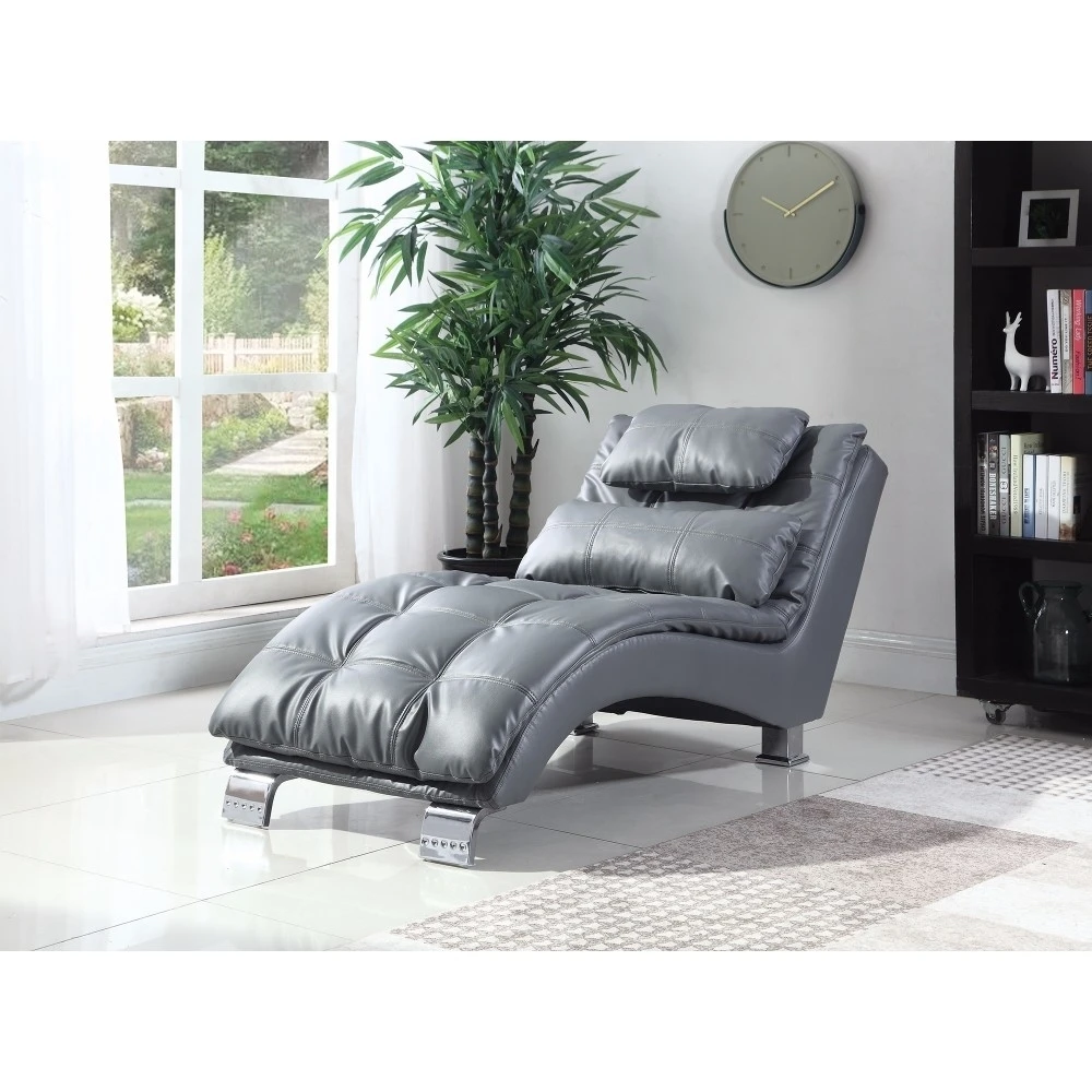 Well Designed Contemporary Style Gray Chaise