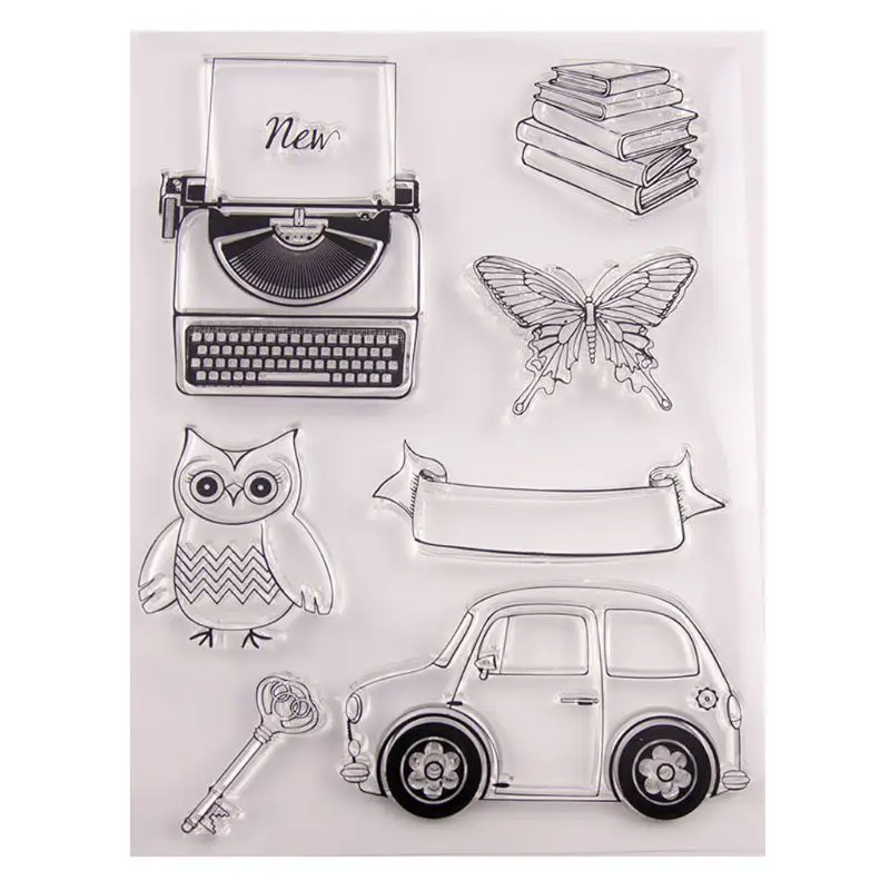 

Butterfly Owl Silicone Clear Seal Stamp DIY Scrapbooking Embossing Photo Album Decorative Paper Card Craft Art Handmade Gift