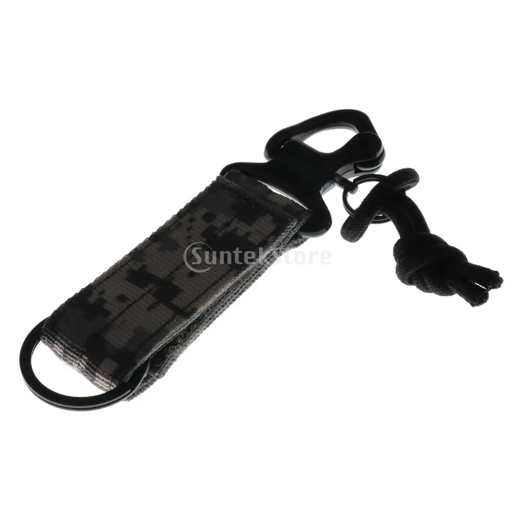 Nylon Multifunctional Molle Belt Buckle Waist Belt Carabiner Keychain Hook for Outdoors
