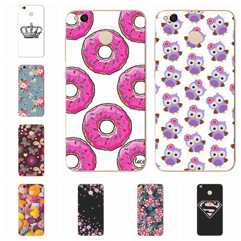 Silicone Lovely Pattern Case For Xiaomi Redmi 4X Note 4 4A 3 Cute Mi A1 Pro Clear Pained Phone Bags Cover D815 |