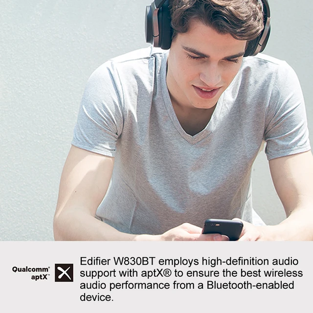 EDIFIER W830BT Wireless Headphones Bluetooth v4.1 wireless earphone aptX codec NFC tech with 95 hours of playback