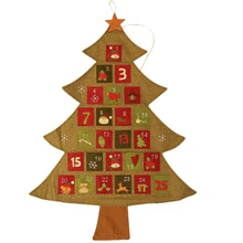 Креативный Рождественский календарь настенный Декор Санта Клаус обратный отсчет Рождественский календарь