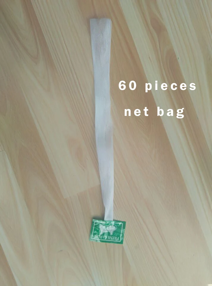 Новейшие практичные Пластиковые Упаковочные пакеты для супермаркета, домашний практичный защитный мешок для чеснока и чеснока, сетчатый пакет для фруктов 35 см - Цвет: 60 pcs net bag