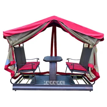 

A245 Four-person Outdoor Rocking Chair Courtyard Balcony Iron Art Table Chair Rattan Hammock Hanging Chair Outdoor Swing