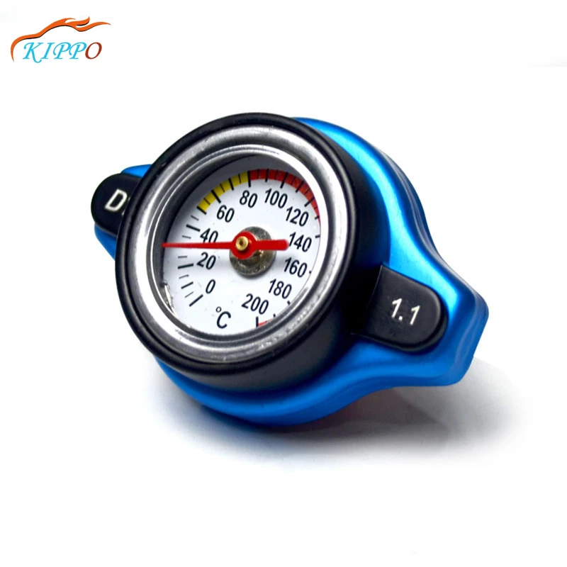

KIPPO Auto Modify D1 Tank Cover Observable Temperature 0.9/1.1/1.3bar Water Temp Gauge Thermo Radiator Safety