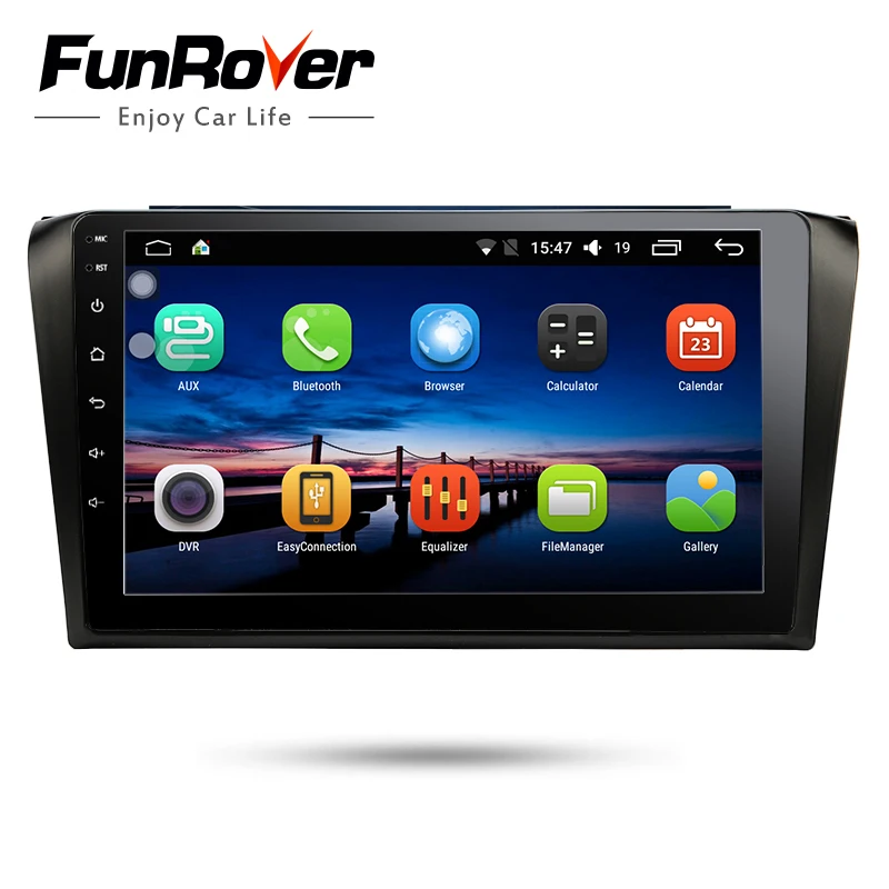 

Funrover Car Multimedia player 9'' Android 8.0 radio tape record For Mazda 3 Mazda3 2004-2006 2007 2008 2009 GPS stereo headunit