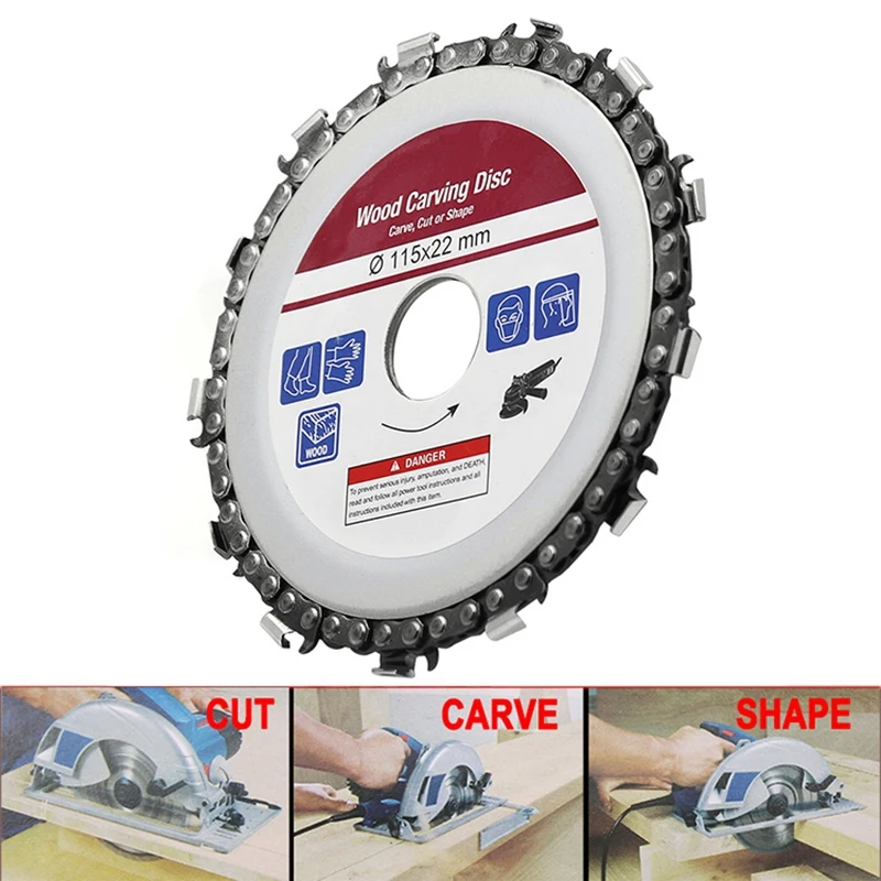 4,5 дюймов циркулярное пильное полотно цепная пила резьба по дереву диск деревообрабатывающие угловые шлифовальные станки универсальные для резных дисков по дереву