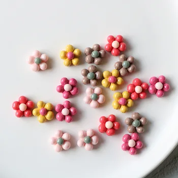 

50pcs 15mm Plastic Resin Flowers Connectors Charm DIY Jewelry Findings Wholesale Supply